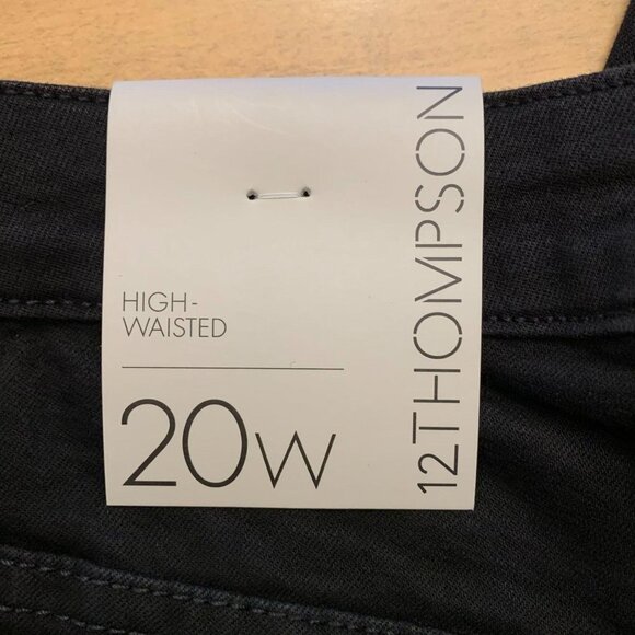 NWT 12 Thompson High-Waisted Black Pants 20W - Picture 9 of 9